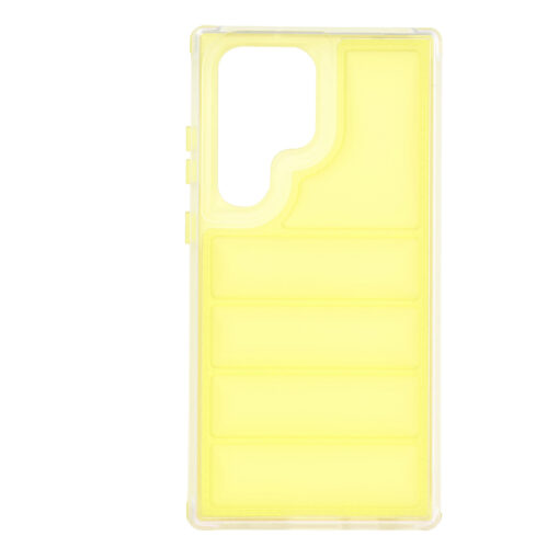 Samsung S23 Ultra umbris silikoonist Wave Shield kollane 1