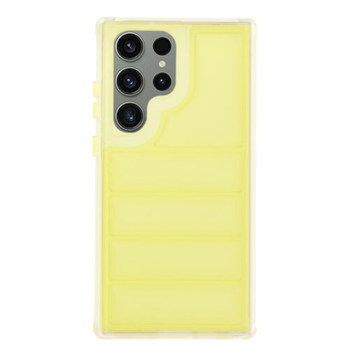 Samsung S23 Ultra umbris silikoonist Wave Shield kollane 2