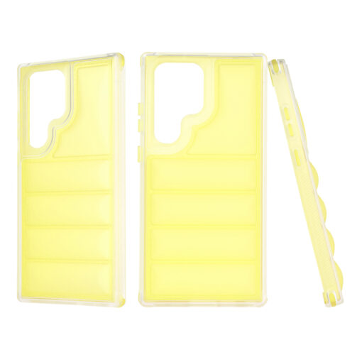 Samsung S23 Ultra umbris silikoonist Wave Shield kollane 3