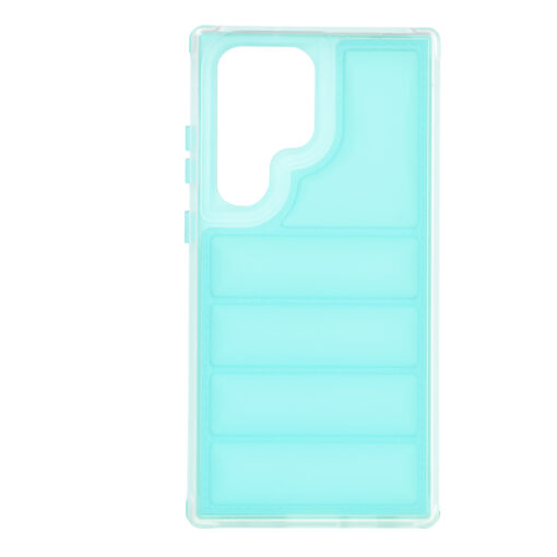 Samsung S23 Ultra umbris silikoonist Wave Shield turkiissinine 1
