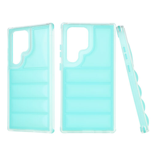 Samsung S23 Ultra umbris silikoonist Wave Shield turkiissinine 3