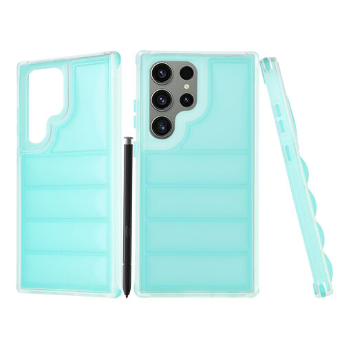 Samsung S23 Ultra umbris silikoonist Wave Shield turkiissinine