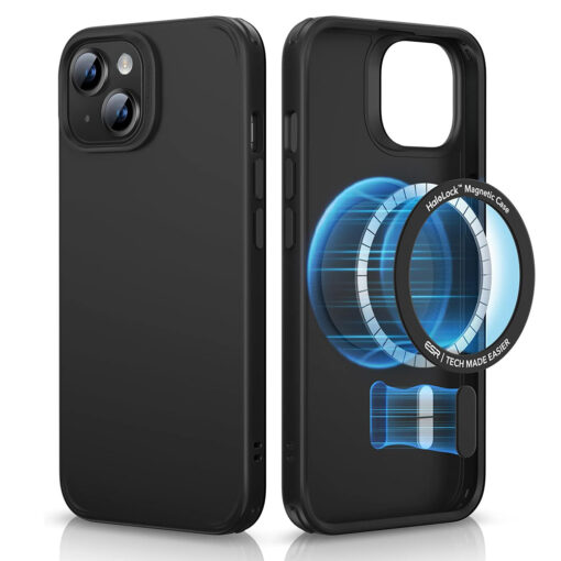 iPhone 13 14 umbris plastikust ja silikoonist MagSafe ESR Classic Hybrid HaloLock must