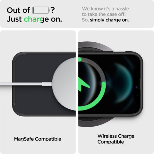 iPhone 13 Spigen Ultra Hybrid silikoonist umbris matt jaine must 12