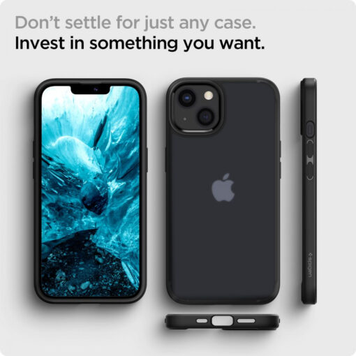 iPhone 13 Spigen Ultra Hybrid silikoonist umbris matt jaine must 13