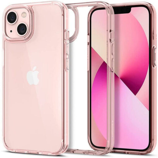 iPhone 13 Spigen Ultra Hybrid silikoonist umbris rooskristall