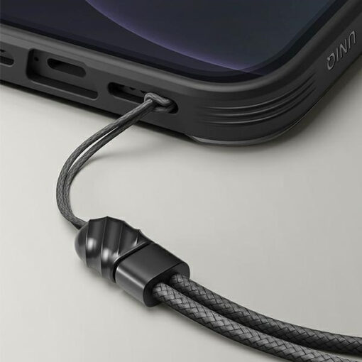 iPhone 13 umbris MagSafe UNIQ Transforma silikoonist raamiga must 5