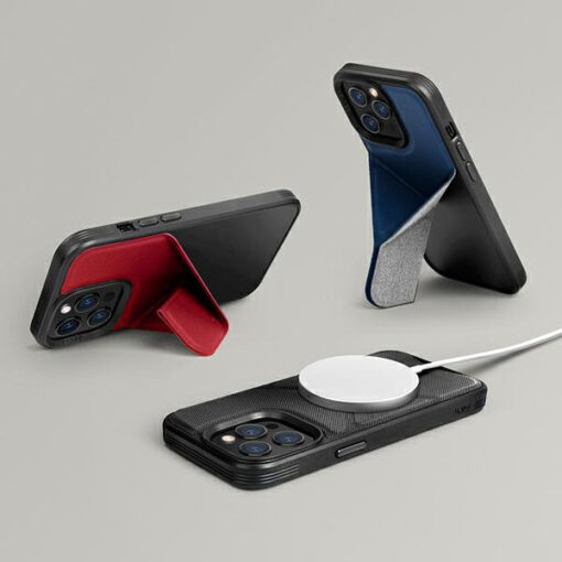 iPhone 13 umbris MagSafe UNIQ Transforma silikoonist raamiga must 6