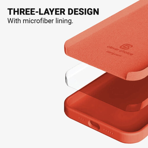 iPhone 13 umbris silikoonist Crong Color Cover korall 3