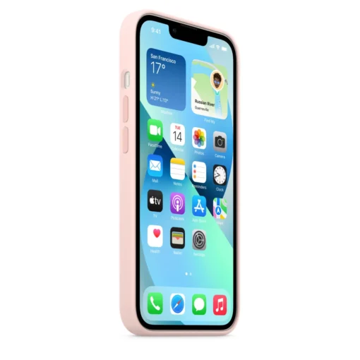iPhone 13 umbris silikoonist MagSafe Chalk Pink MM283ZMA 1