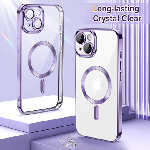 iPhone 13 umbris silikoonist MagSafe Luxury Crystal helelilla 1