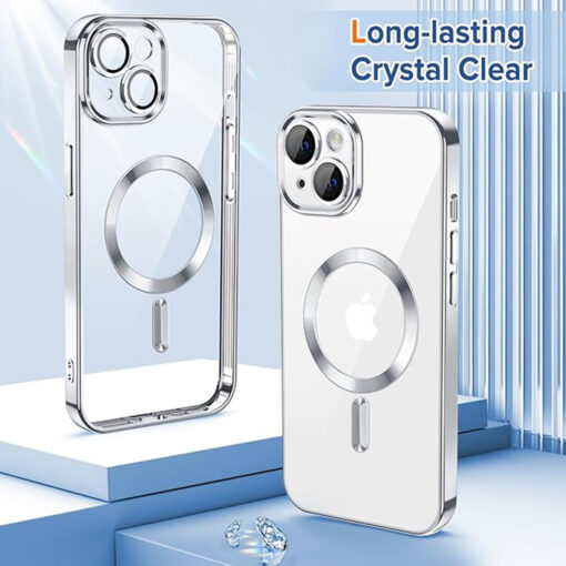 iPhone 13 umbris silikoonist MagSafe Luxury Crystal hobedane 1