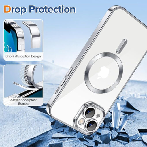 iPhone 13 umbris silikoonist MagSafe Luxury Crystal hobedane 2