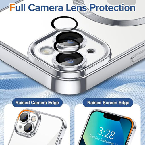 iPhone 13 umbris silikoonist MagSafe Luxury Crystal hobedane 3