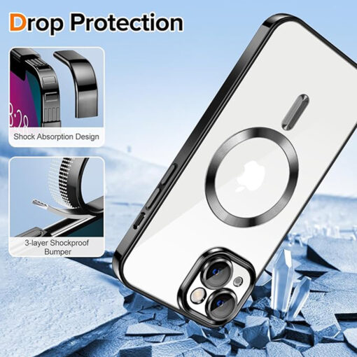 iPhone 13 umbris silikoonist MagSafe Luxury Crystal must 2