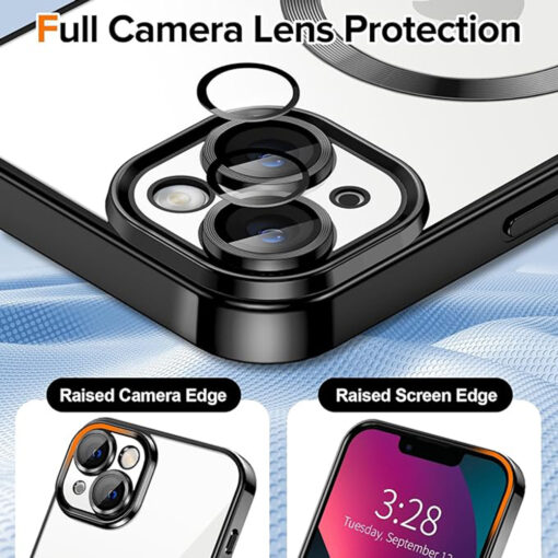 iPhone 13 umbris silikoonist MagSafe Luxury Crystal must 3