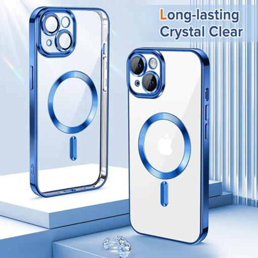 iPhone 13 umbris silikoonist MagSafe Luxury Crystal tumesinine 1