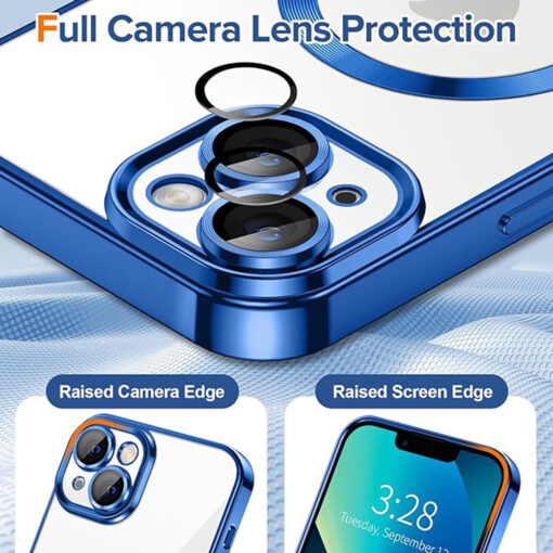 iPhone 13 umbris silikoonist MagSafe Luxury Crystal tumesinine 3