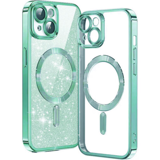 iPhone 13 umbris silikoonist MagSafe Luxury Glitter heleroheline