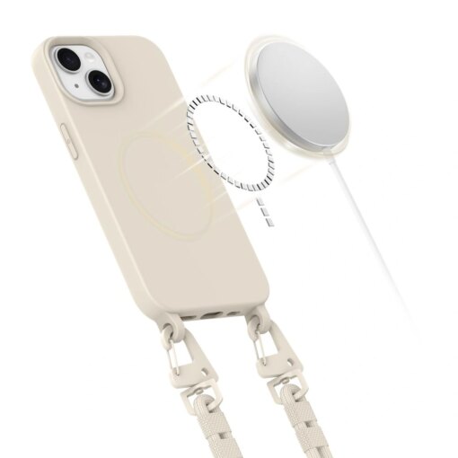 iPhone 13 umbris silikoonist Magnecklace MagSafe cosmic latte 3
