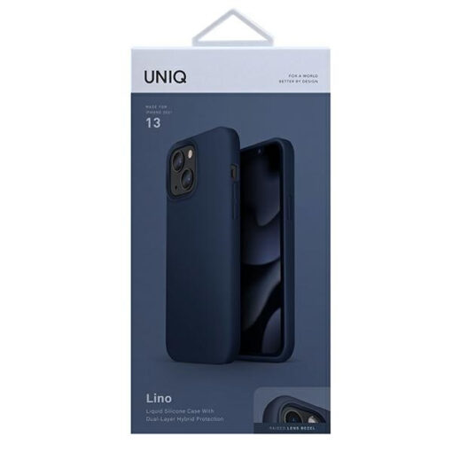 iPhone 13 umbris silikoonist UNIQ Lino meresinine 4
