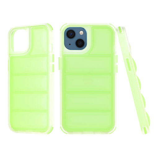 iPhone 13 umbris silikoonist Wave Shield roheline