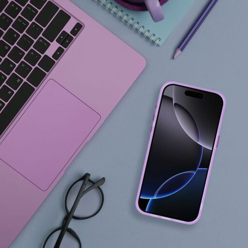 iPhone 13 umbris silikoonist ja plastikust SAPPY lilla 2