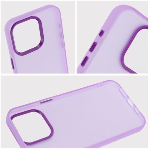 iPhone 13 umbris silikoonist ja plastikust SAPPY lilla 3