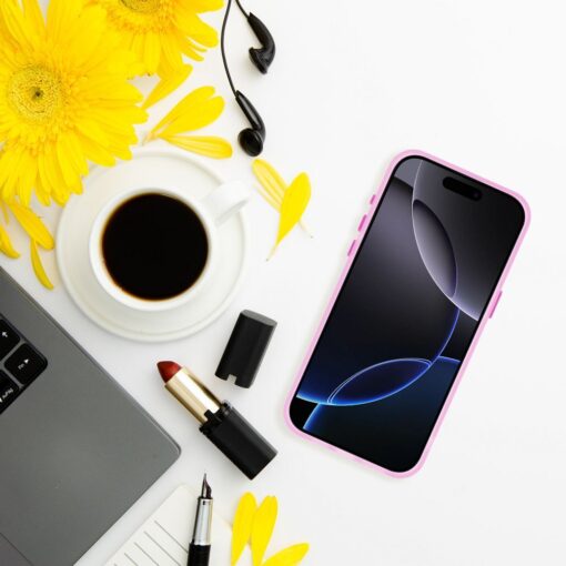 iPhone 13 umbris silikoonist ja plastikust SAPPY roosa 2