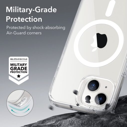 iPhone 14 13 umbris plastikust ja silikoonist MagSafe ESR Classic Hybrid HaloLock labipaistev 3