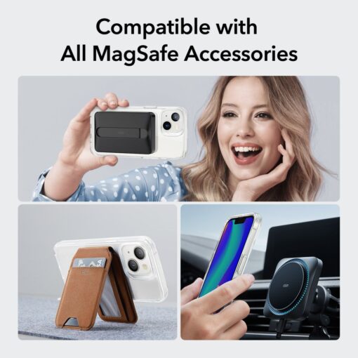 iPhone 14 13 umbris plastikust ja silikoonist MagSafe ESR Classic Hybrid HaloLock labipaistev 6