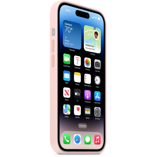 iPhone 14 PRO umbris silikoonist MagSafe Chalk Pink MPTH3ZMA 1
