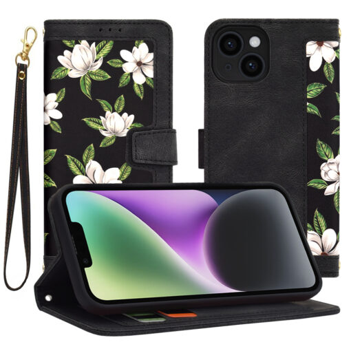 iPhone 14 kaaned kunstnahast FlipCraft Flowers of the Dawn