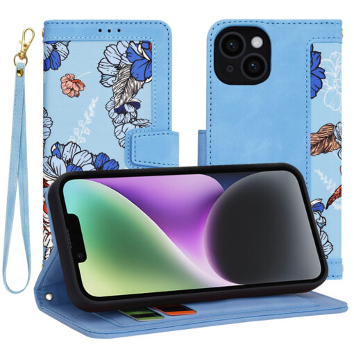 iPhone 14 kaaned kunstnahast FlipCraft erk sinine