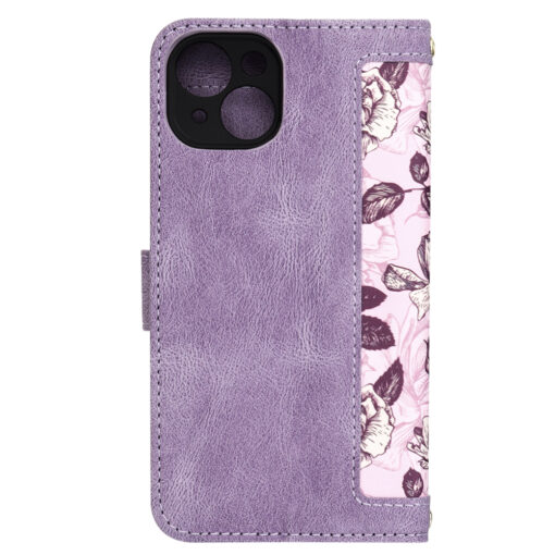 iPhone 14 kaaned kunstnahast FlipCraft mustiline lilla 2