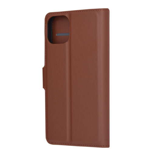 iPhone 14 kaaned kunstnahast Leather Folio pruun 4