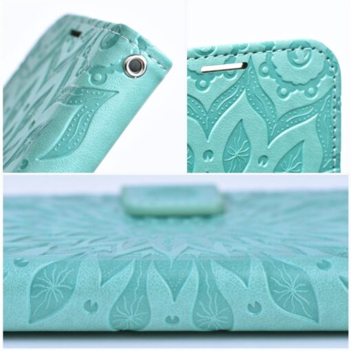 iPhone 14 kaaned kunstnahast MEZZO Book mandala roheline 8