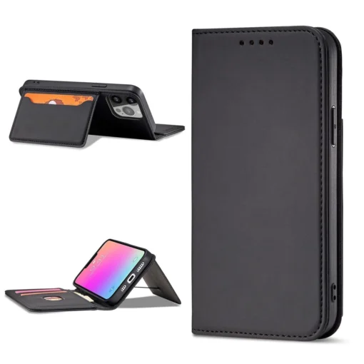 iPhone 14 kaaned kunstnahast Magnet Card Case must 11