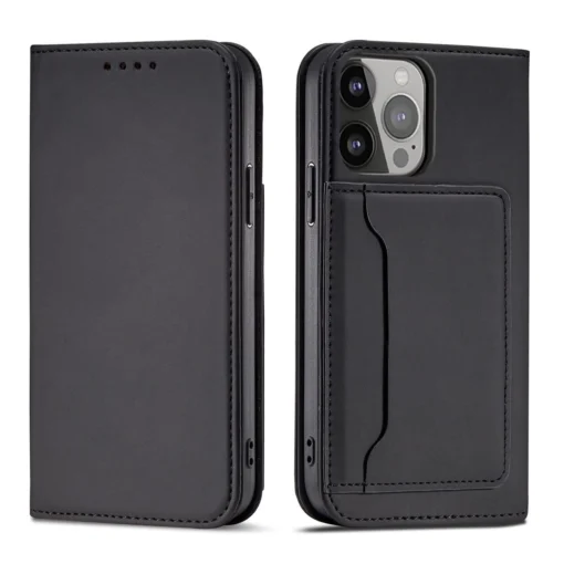 iPhone 14 kaaned kunstnahast Magnet Card Case must
