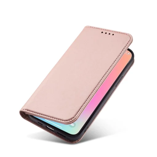 iPhone 14 kaaned kunstnahast Magnet Card Case roosa 11