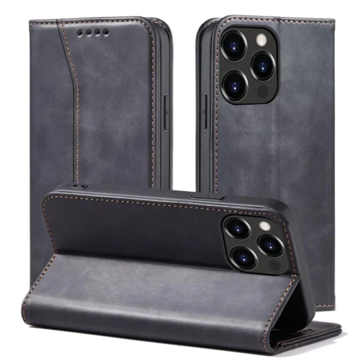 iPhone 14 kaaned kunstnahast Magnet Fancy Case must 1
