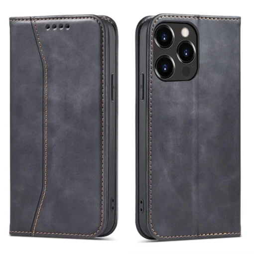 iPhone 14 kaaned kunstnahast Magnet Fancy Case must