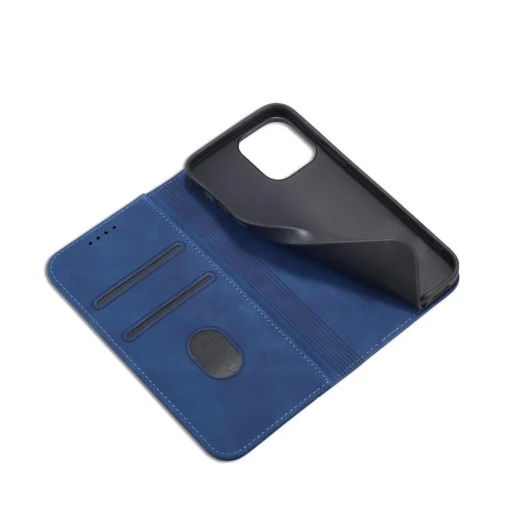 iPhone 14 kaaned kunstnahast Magnet Fancy Case sinine 8