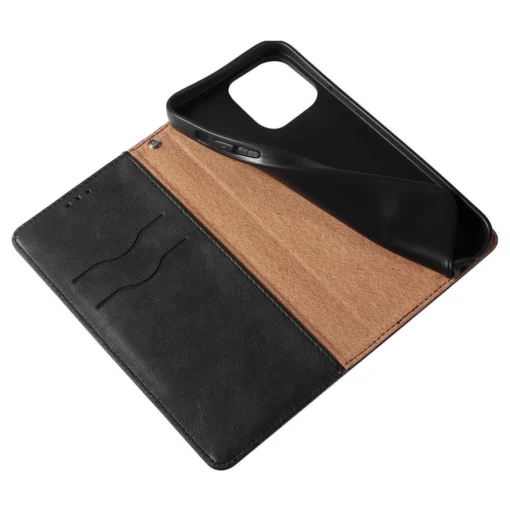 iPhone 14 kaaned kunstnahast Magnet Strap Case must 11