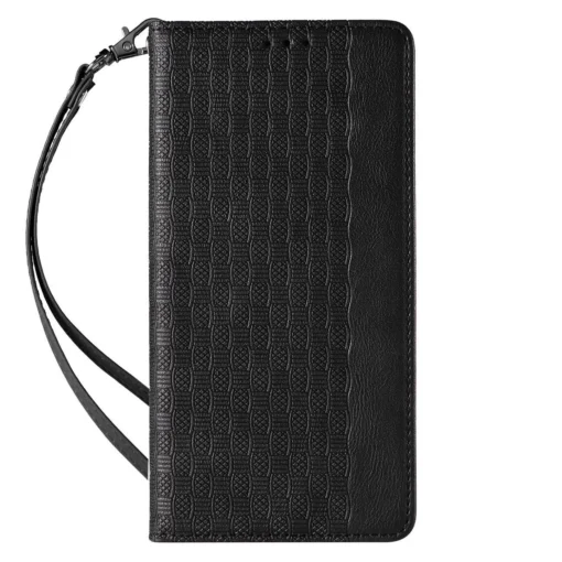 iPhone 14 kaaned kunstnahast Magnet Strap Case must 3