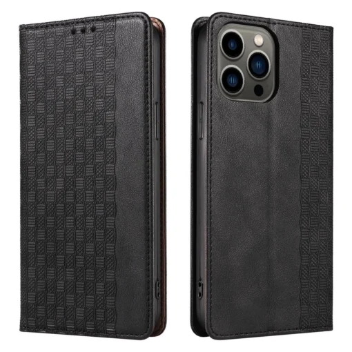 iPhone 14 kaaned kunstnahast Magnet Strap Case must 6