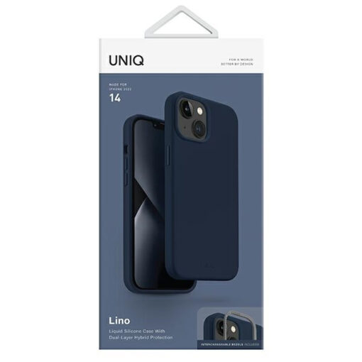 iPhone 14 umbris silikoonist UNIQ Lino meresinine 6