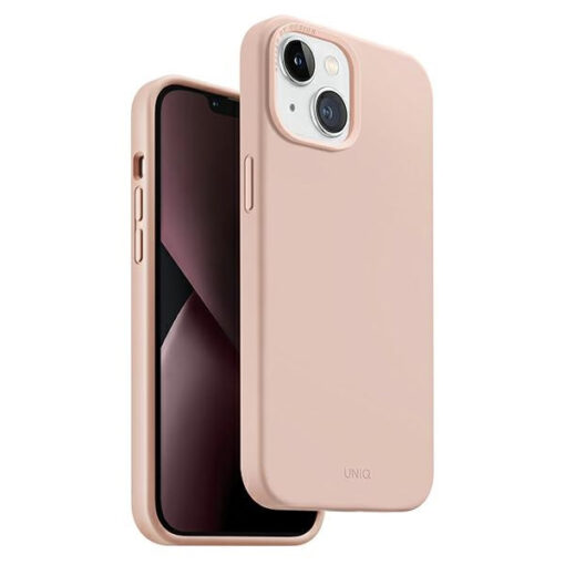 iPhone 14 umbris silikoonist UNIQ Lino roosakasroosa