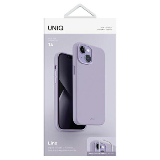 iPhone 14 umbris silikoonist UNIQ Lino sirelililla 6