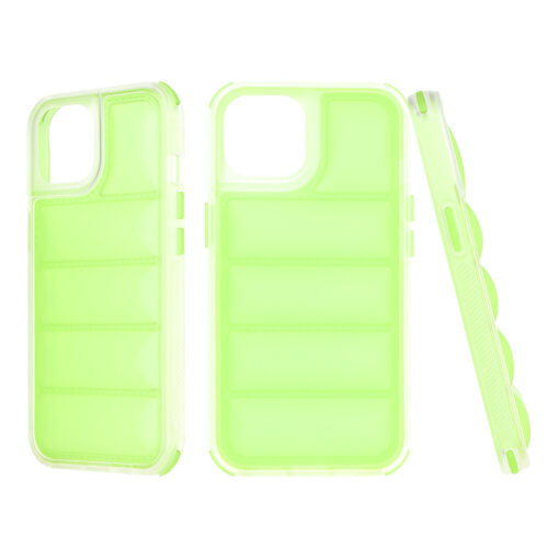 iPhone 14 umbris silikoonist Wave Shield roheline 3